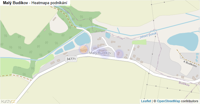 Malý Budíkov - mapa podnikání