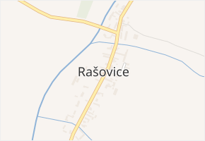 Rašovice v obci Budiměřice - mapa části obce