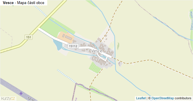 Vesce - mapa části obce