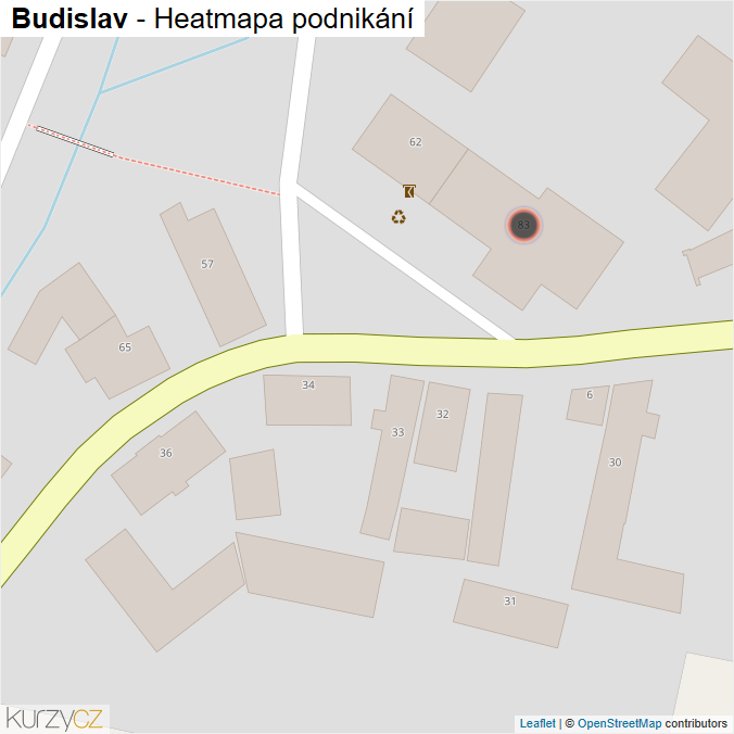 Mapa Budislav - Firmy v obci.