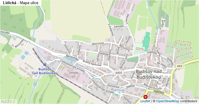 Lidická - mapa ulice