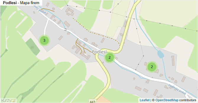 Podlesí - mapa firem