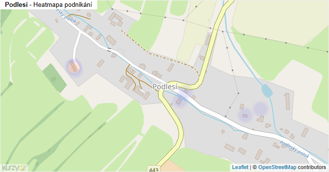 Podlesí - mapa podnikání