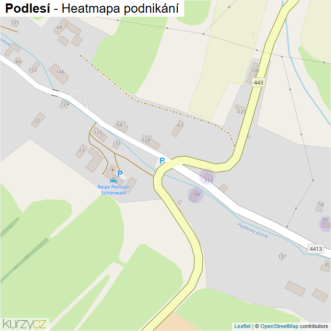 Mapa Podlesí - Firmy v části obce.