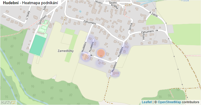 Hudební - mapa podnikání