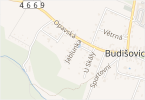 Jablunka v obci Budišovice - mapa ulice
