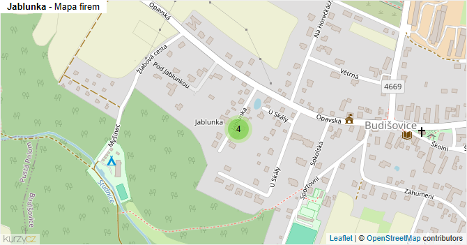 Jablunka - mapa firem