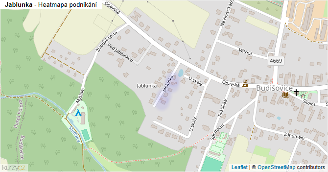 Jablunka - mapa podnikání