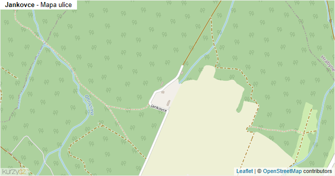 Jankovce - mapa ulice