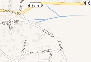 K Zátiší v obci Budišovice - mapa ulice