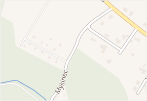 Myšinec v obci Budišovice - mapa ulice