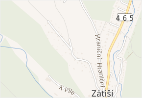 Pod Strážnici v obci Budišovice - mapa ulice