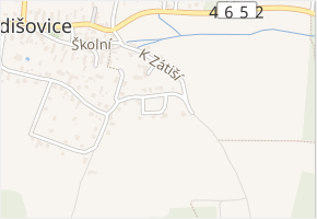 Polní v obci Budišovice - mapa ulice