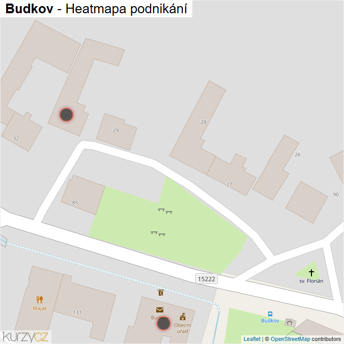 Mapa Budkov - Firmy v obci.