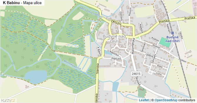 K Babínu - mapa ulice