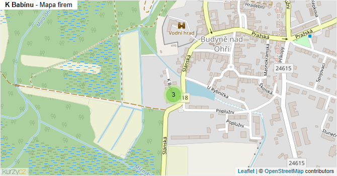 K Babínu - mapa firem