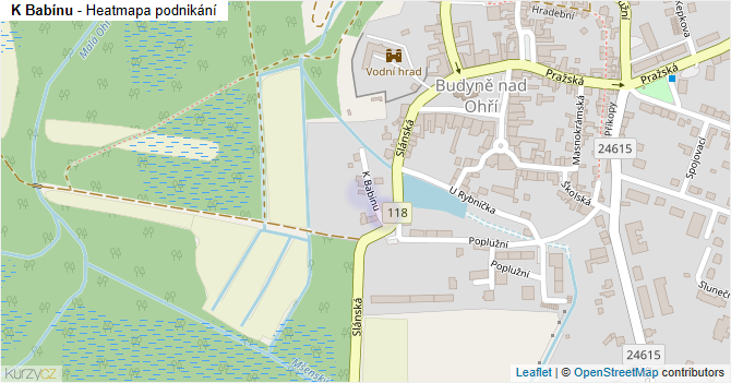 K Babínu - mapa podnikání