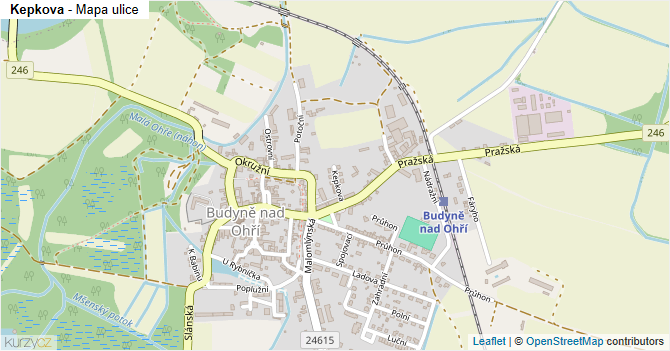 Kepkova - mapa ulice