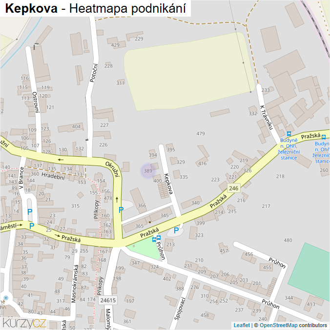 Mapa Kepkova - Firmy v ulici.
