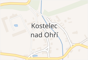 Kostelec nad Ohří v obci Budyně nad Ohří - mapa části obce