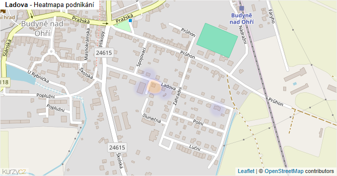 Ladova - mapa podnikání