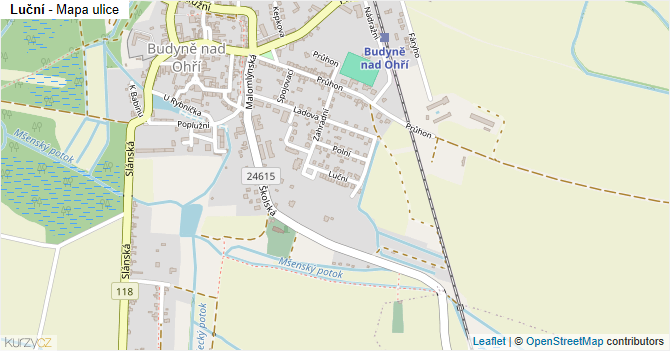 Luční - mapa ulice