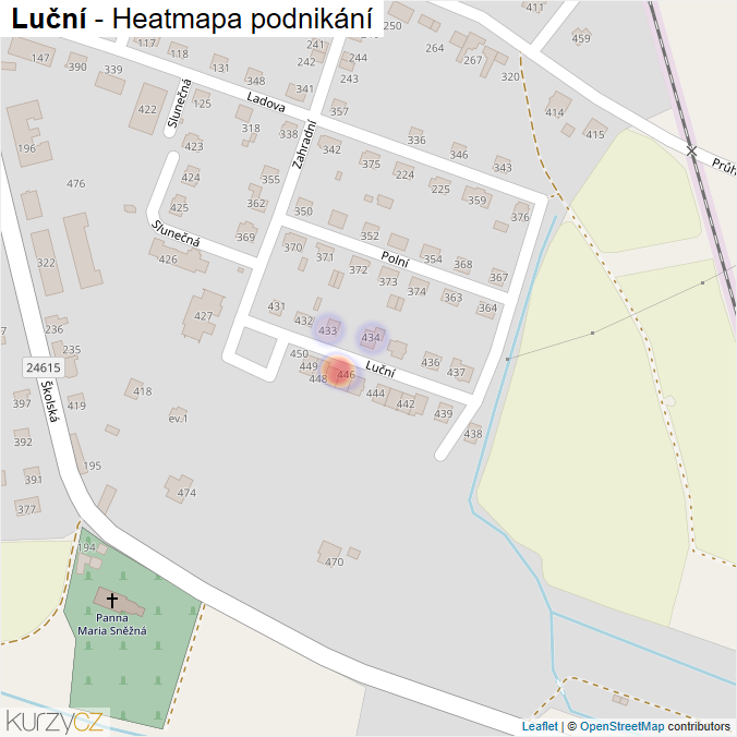 Mapa Luční - Firmy v ulici.