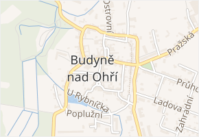 Mírové náměstí v obci Budyně nad Ohří - mapa ulice