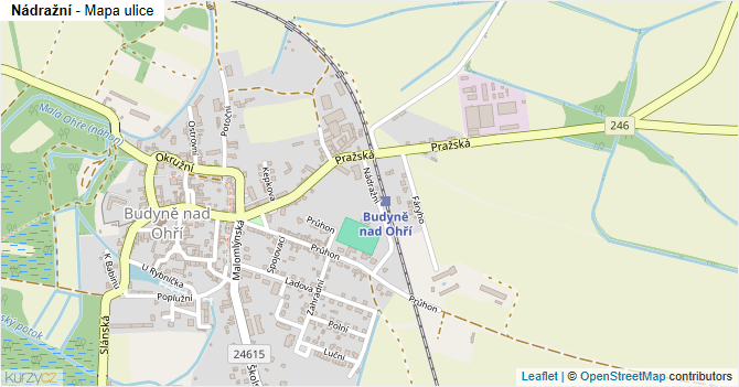 Nádražní - mapa ulice