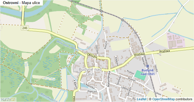 Ostrovní - mapa ulice