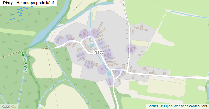 Písty - mapa podnikání