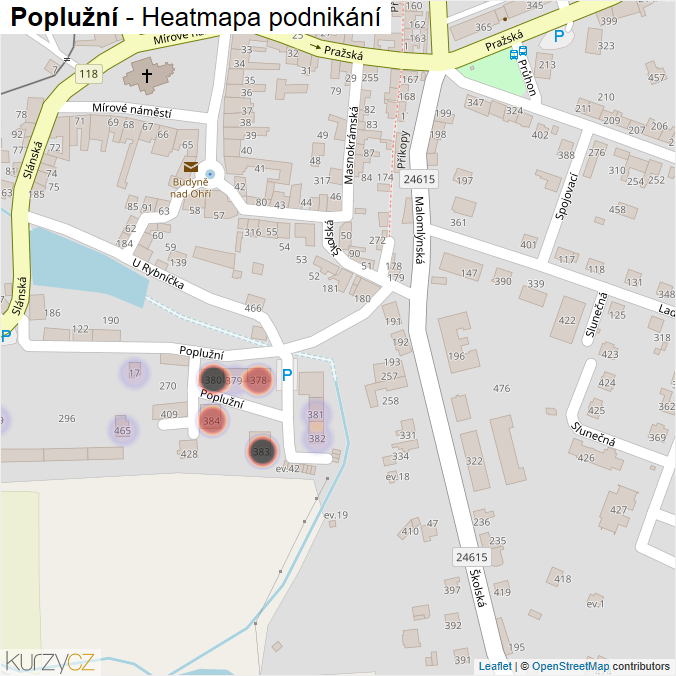 Mapa Poplužní - Firmy v ulici.