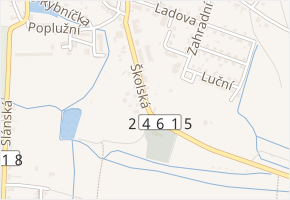 Školská v obci Budyně nad Ohří - mapa ulice