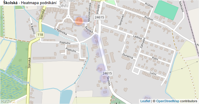 Školská - mapa podnikání