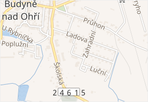 Slunečná v obci Budyně nad Ohří - mapa ulice
