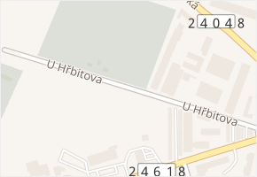 U Hřbitova v obci Budyně nad Ohří - mapa ulice