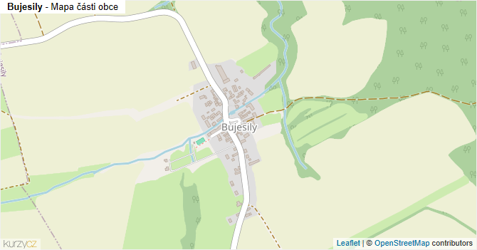 Bujesily - mapa části obce