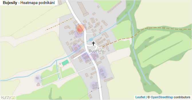Bujesily - mapa podnikání