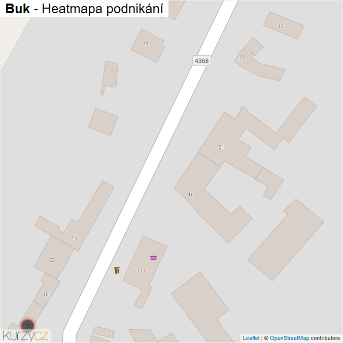 Mapa Buk - Firmy v obci.