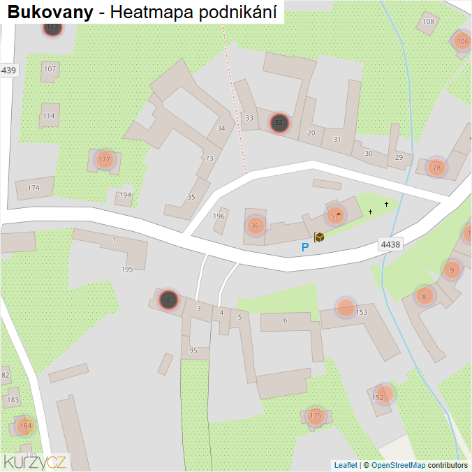 Mapa Bukovany - Firmy v obci.