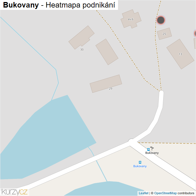 Mapa Bukovany - Firmy v obci.