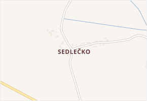 Sedlečko v obci Bukovany - mapa části obce