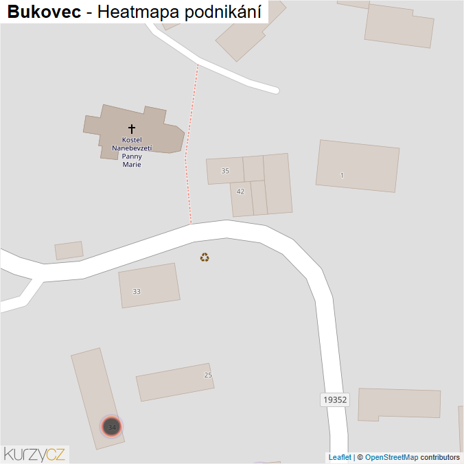 Mapa Bukovec - Firmy v obci.