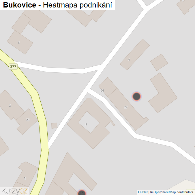 Mapa Bukovice - Firmy v obci.
