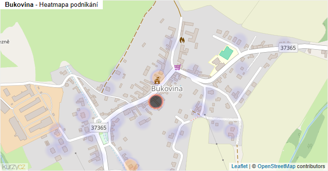 Bukovina - mapa podnikání
