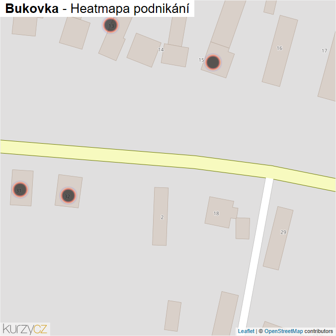 Mapa Bukovka - Firmy v obci.