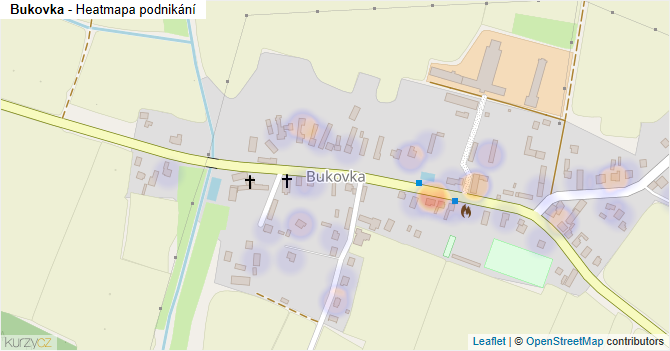 Bukovka - mapa podnikání