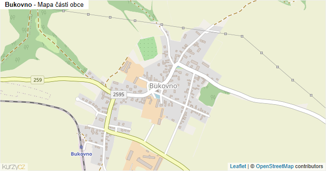 Bukovno - mapa části obce