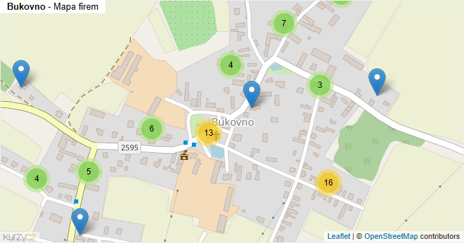 Bukovno - mapa firem