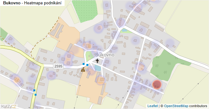Bukovno - mapa podnikání